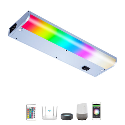 12" FixtureSmart RGBCW Hardwired Under Cabinet Lights - LAMPAOUS  |  Make Light Smart