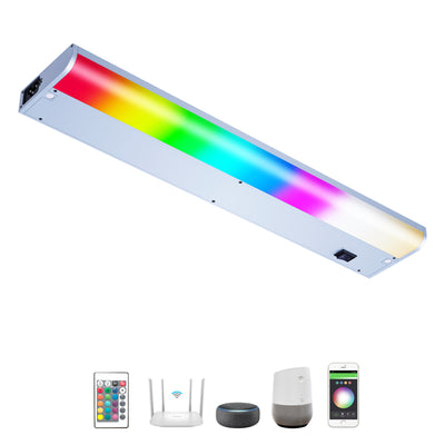 24" FixtureSmart RGBCW Hardwired Under Cabinet Lights - LAMPAOUS  |  Make Light Smart