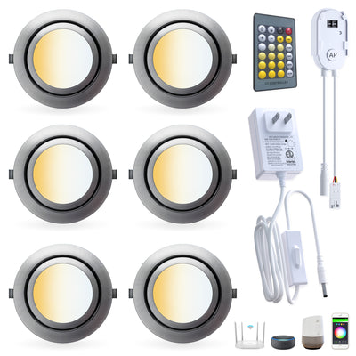 6 Lights Kit  PuckSmart Recessed Puck Lights - LAMPAOUS  |  Make Light Smart