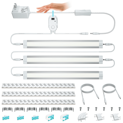 3-Bar Natrual White CabiSensor Lights kit - LAMPAOUS  |  Make Light Smart